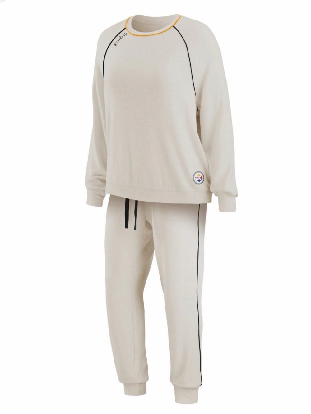 New York Rangers WEAR by Erin Andrews Cream Jogger Sweatshirt Set Loungewear NHL